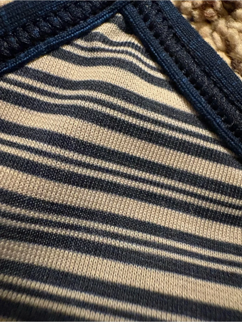 Lululemon Flow Y Bra IV Sashico Star Cross Inkwell Rugged Blue Size 6